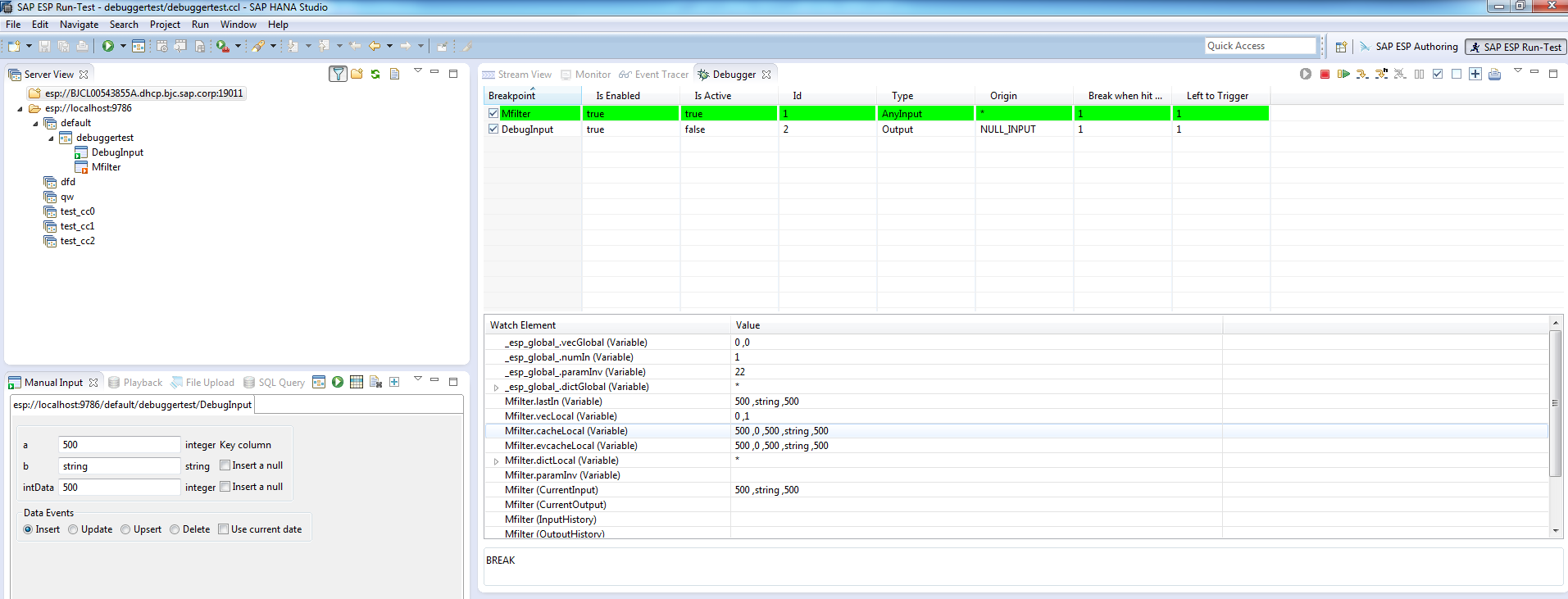Streaming Debugger